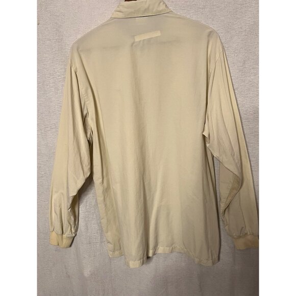 VTG Solumbra LARGE Yellow Long Sleeve Polo Shirt UV Protection Logo USA 1010K11 - Picture 6 of 14